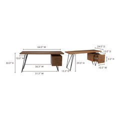Nailed Brown Desk - Ornate Home