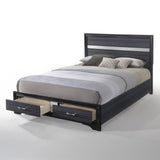 Naima Black Eastern King Bed - Ornate Home