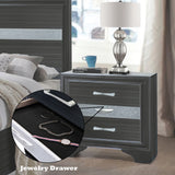 Naima Black Nightstand - Ornate Home