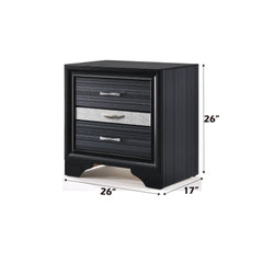 Naima Black Nightstand - Ornate Home