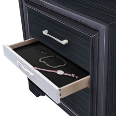 Naima Black Nightstand - Ornate Home