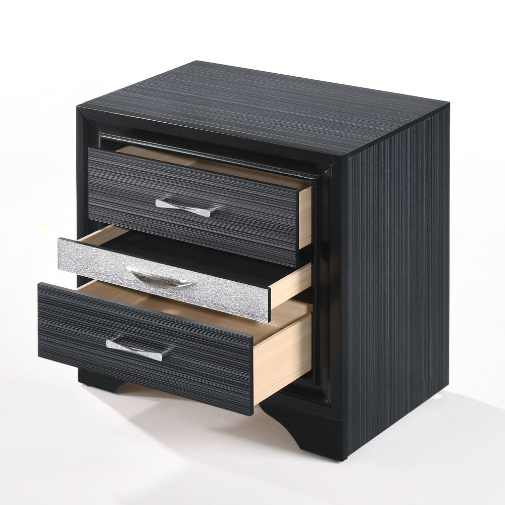 Naima Black Nightstand - Ornate Home