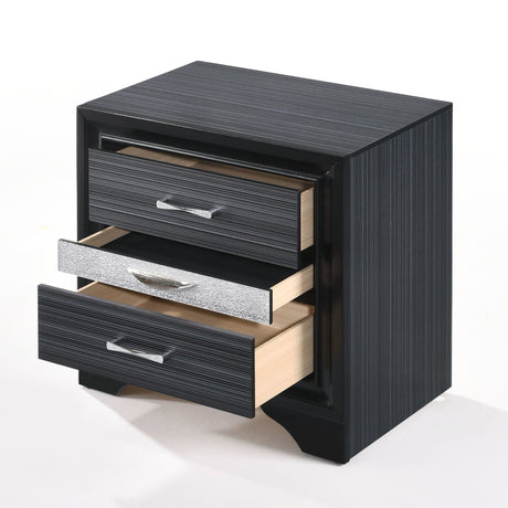 Naima Black Nightstand - Ornate Home