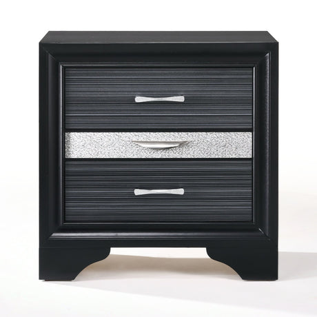 Naima Black Nightstand - Ornate Home