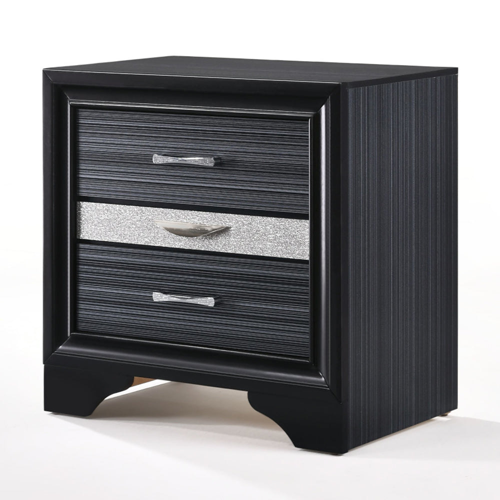 Naima Black Nightstand - Ornate Home