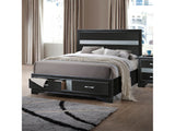 Naima Black Queen Bed - Ornate Home