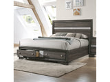 Naima Gray Eastern King Bed - Ornate Home