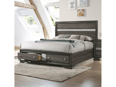 Naima Gray Eastern King Bed - Ornate Home