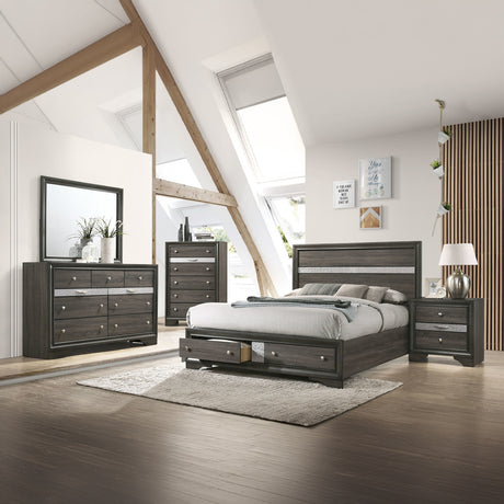 Naima Gray Nightstand - Ornate Home