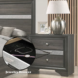 Naima Gray Nightstand - Ornate Home