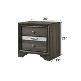 Naima Gray Nightstand - Ornate Home