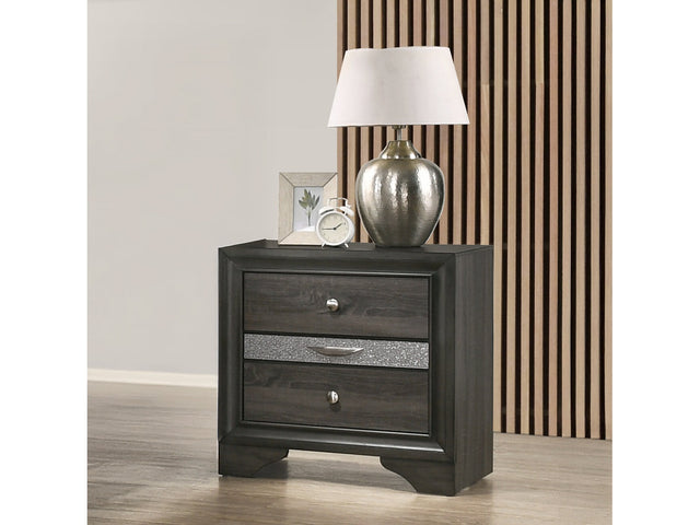 Naima Gray Nightstand - Ornate Home