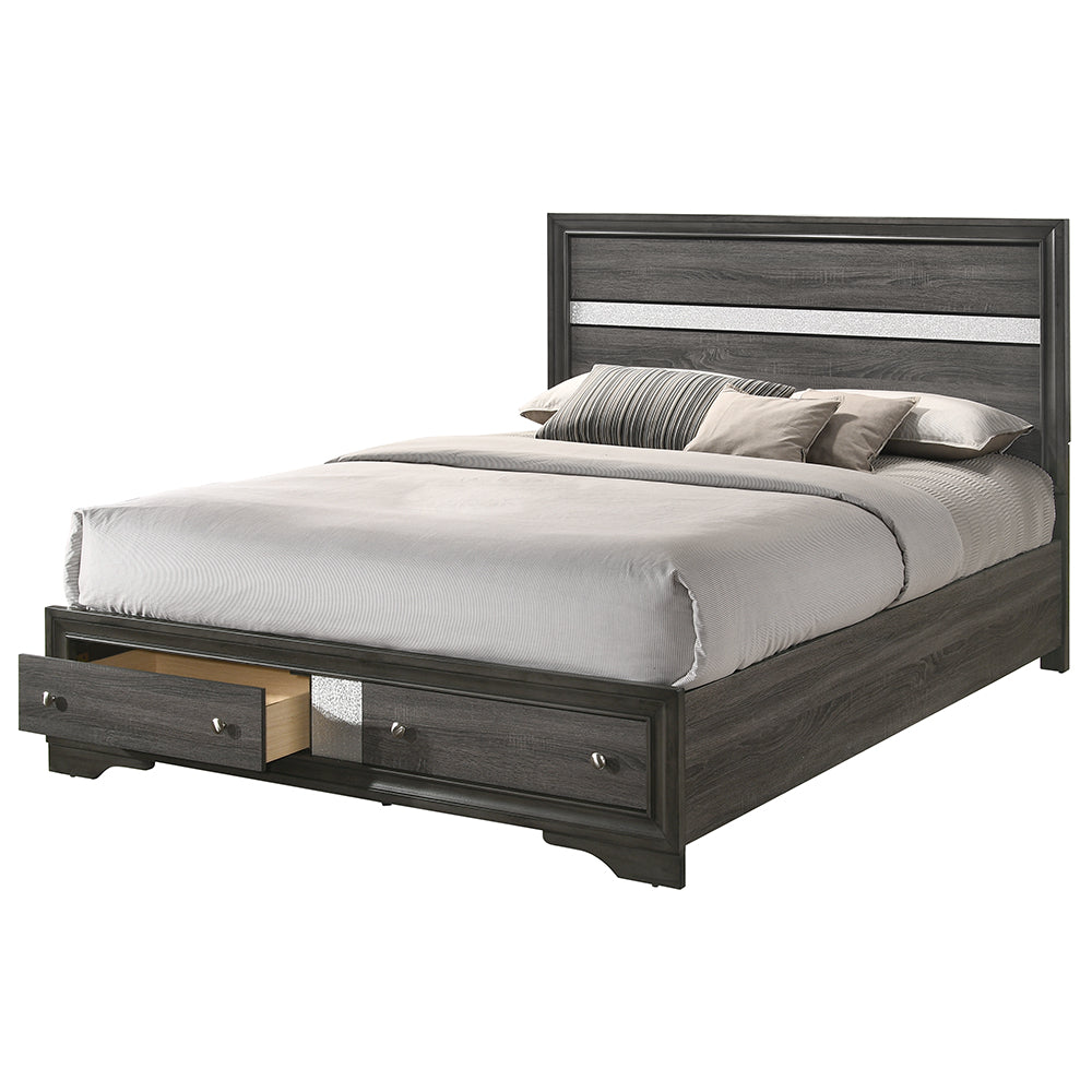 Naima Gray Queen Bed - Ornate Home