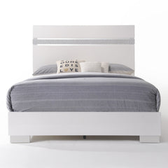 Naima II White Eastern King Bed - Ornate Home