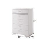 Naima II White High Gloss Chest - Ornate Home