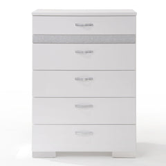 Naima II White High Gloss Chest - Ornate Home