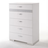 Naima II White High Gloss Chest - Ornate Home