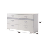 Naima II White High Gloss Dresser - Ornate Home
