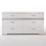 Naima II White High Gloss Dresser - Ornate Home