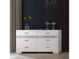 Naima II White High Gloss Dresser - Ornate Home