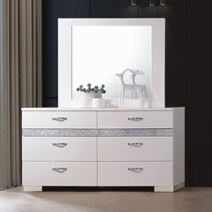 Naima II White High Gloss Mirror - Ornate Home