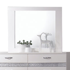 Naima II White High Gloss Mirror - Ornate Home
