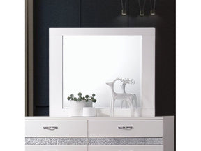 Naima II White High Gloss Mirror - Ornate Home