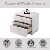 Naima II White High Gloss Nightstand - Ornate Home