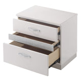 Naima II White High Gloss Nightstand - Ornate Home