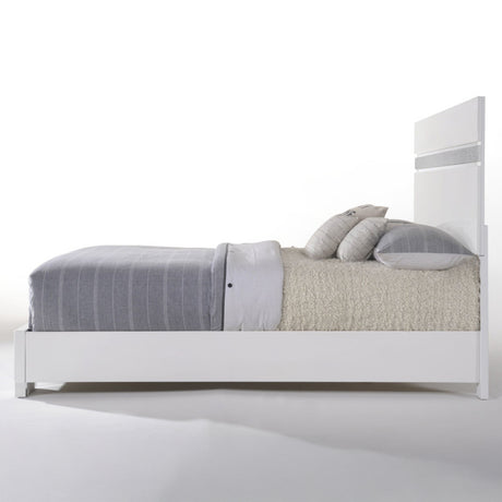 Naima II White Queen Bed - Ornate Home