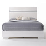 Naima II White Queen Bed - Ornate Home