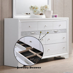 Naima White Dresser - Ornate Home