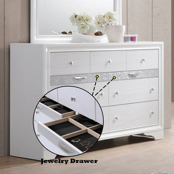 Naima White Dresser - Ornate Home