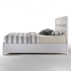 Naima White Eastern King Bed w/ Storage FB - Ornate Home