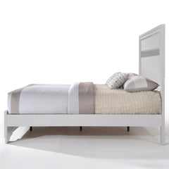 Naima White Full Panel Bed - Ornate Home