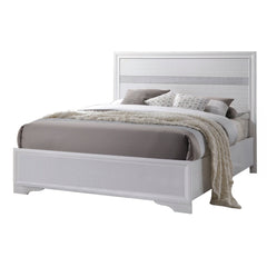 Naima White Full Panel Bed - Ornate Home