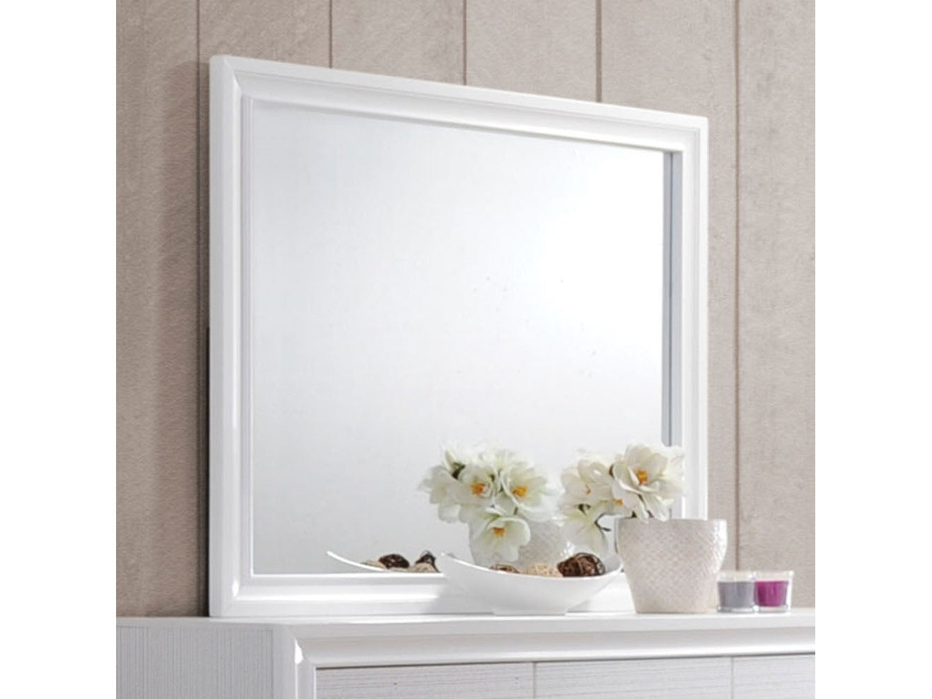 Naima White Mirror - Ornate Home