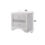 Naima White Nightstand - Ornate Home