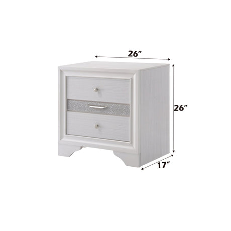Naima White Nightstand - Ornate Home