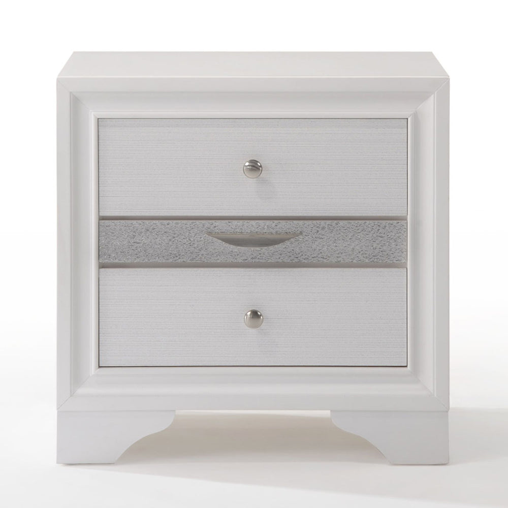 Naima White Nightstand - Ornate Home