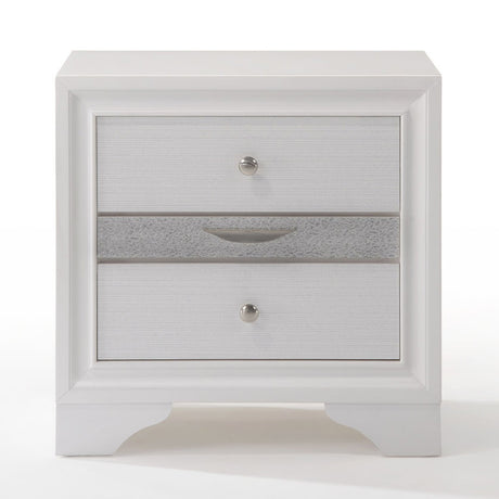 Naima White Nightstand - Ornate Home