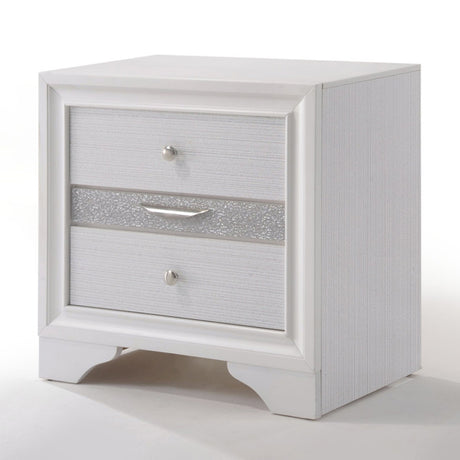 Naima White Nightstand - Ornate Home