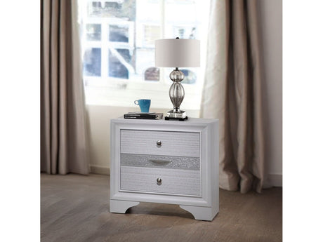 Naima White Nightstand - Ornate Home