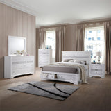 Naima White Queen Bed w/ Storage - Ornate Home