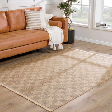 Nairi Checkered Washable Jute Rug - Ornate Home
