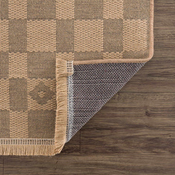 Nairi Checkered Washable Jute Rug - Ornate Home
