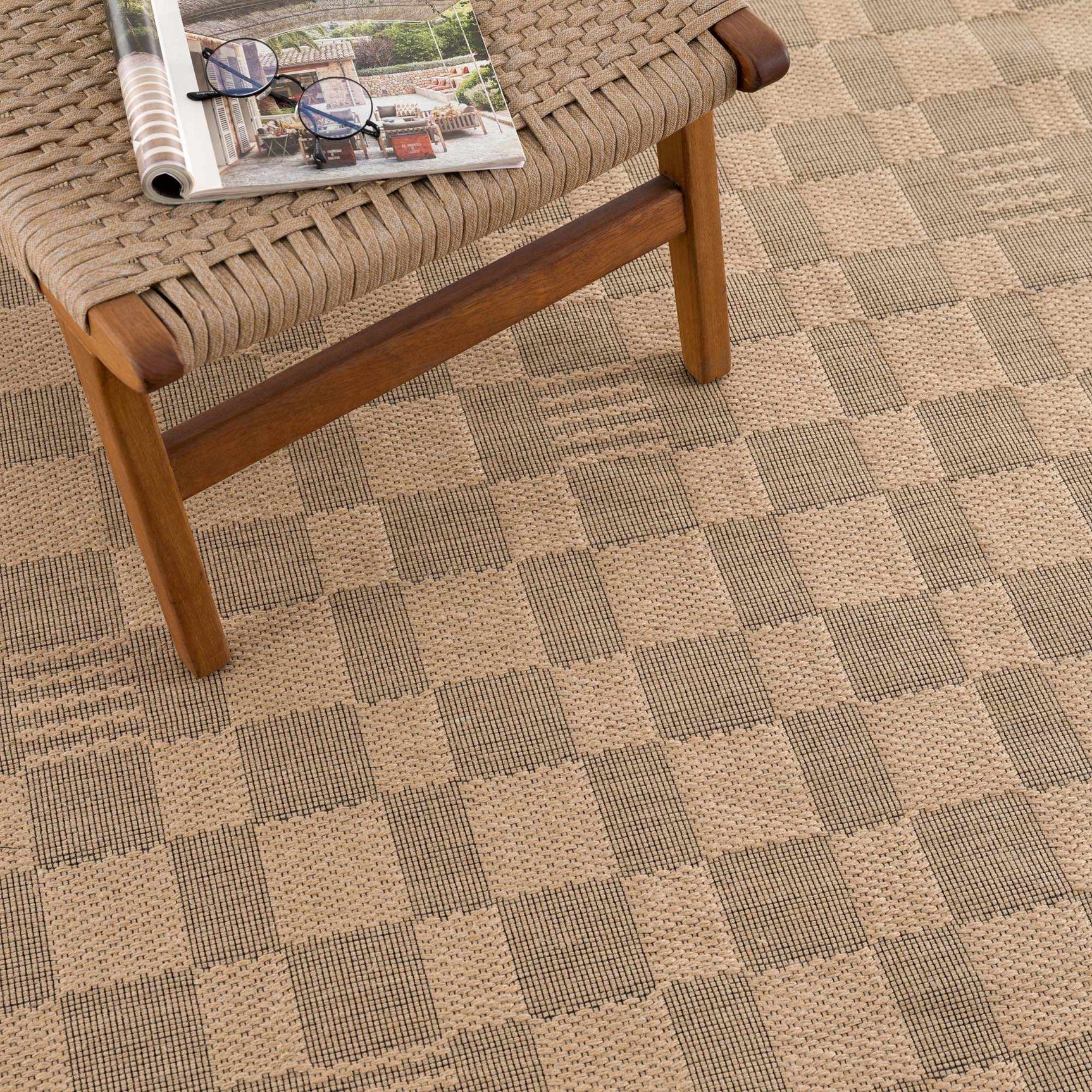Nairi Checkered Washable Jute Rug - Ornate Home