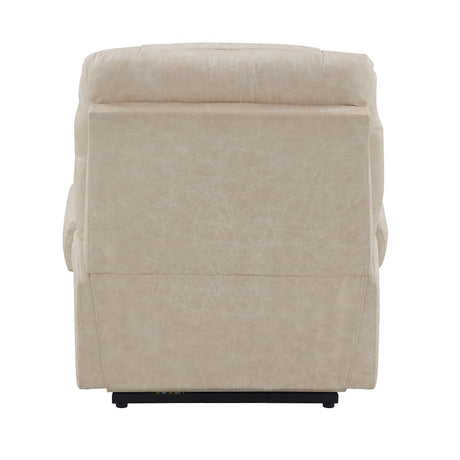 Nairi Ivory Power Recliner w/ Lift & Heating & Massage - Ornate Home