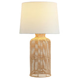 Nairobi Natural Empire Shade Handwoven Rattan Table Lamp - Ornate Home