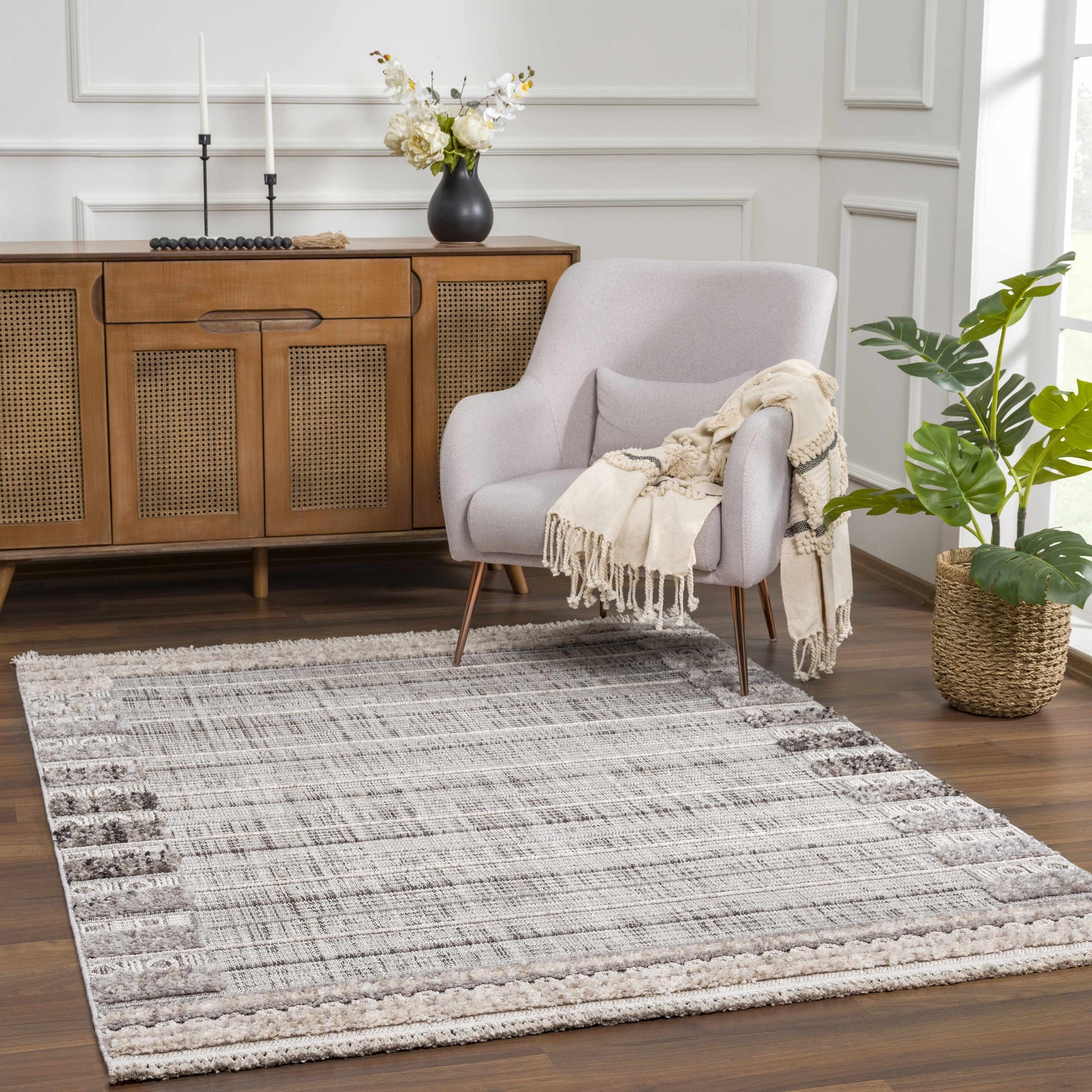 Naivasha Elegant High/Low Area Rug - Ornate Home
